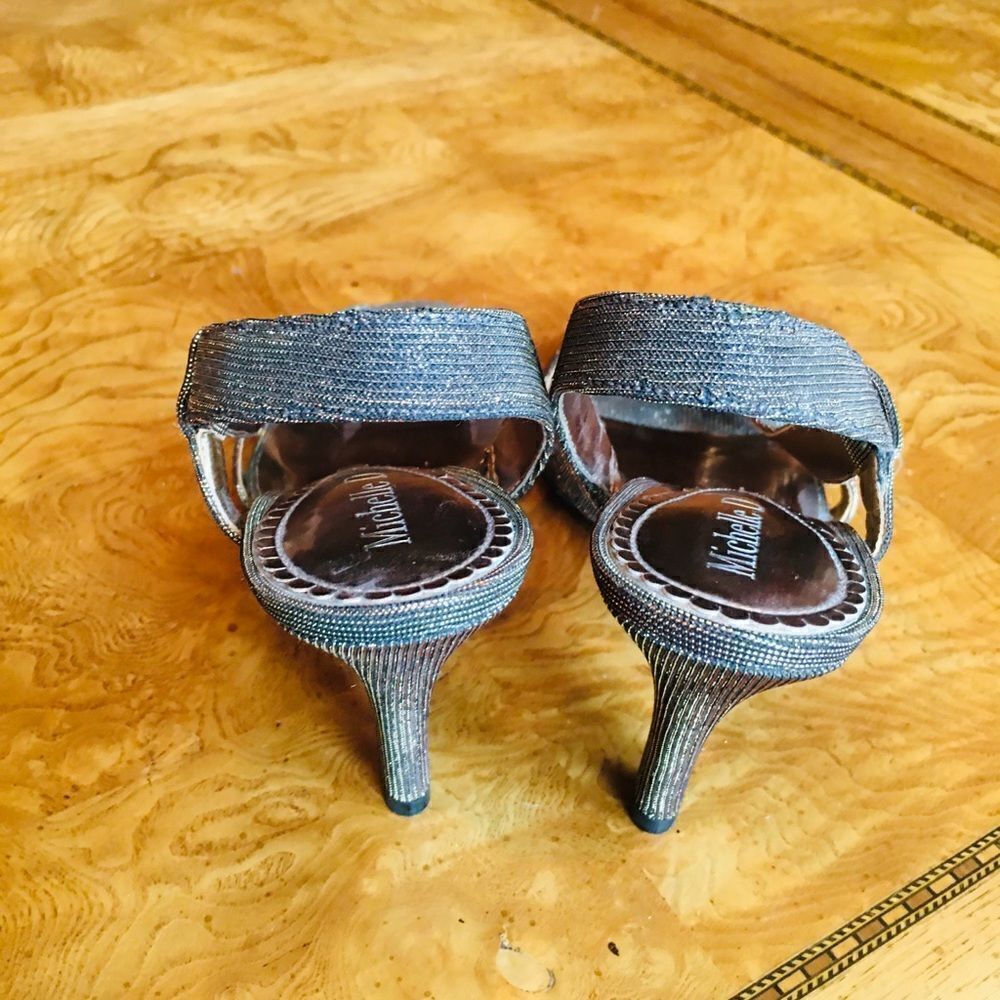 Gorgeous Heel Slippers in Bronze Crusted Shimmer - Picture 4 of 8